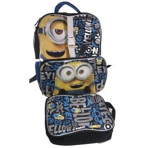 Despicable Me ,Minion Book Bag Backpack & Lunch box - 2 Piece Set NEW w/tags